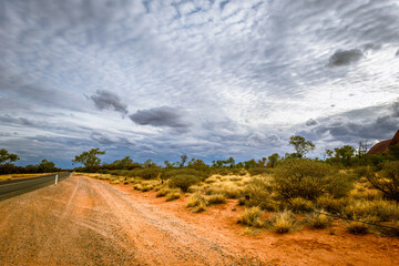 A dirt road in outback Australia