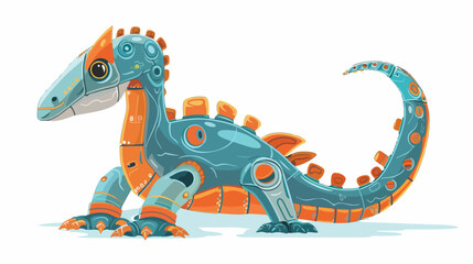 A robotic version of the Loch Ness Monster Flat vector