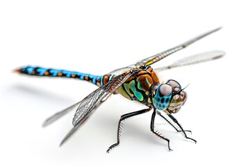 Mystic portrait of Hawker Dragonfly, beside view, full body shot, Close-up View, 