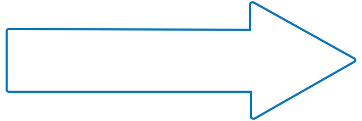 Obraz premium Blue arrow to the right / vector, isolated