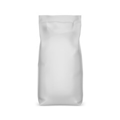 Bag Food Packaging Mockup 3D Rendering on White Background