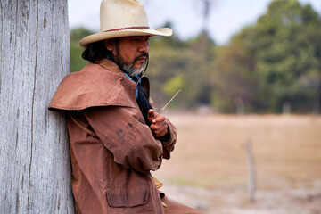 mexican cowboy Stay  Relax in the middle of the cattle fields