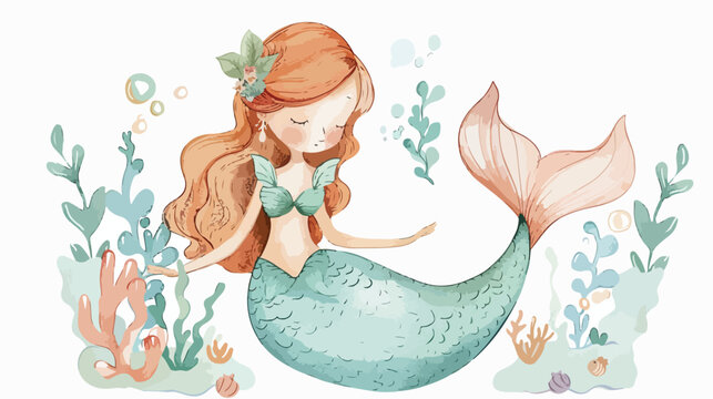 Beautiful charming little mermaid princess Picture