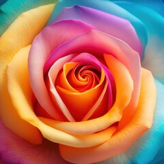 abstract gradient background, orange rose and rainbow colors, minimalistic
