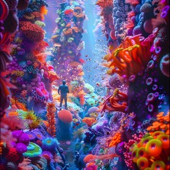 Hero Discovers Fantastical Coral Reef in Mesmerizing Underwater Realm