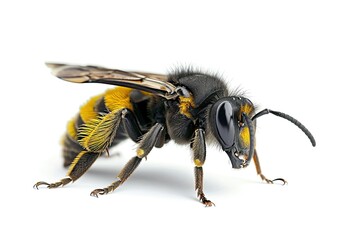 Mystic portrait of Stingless Bee in studio, beside view, full body shot, Close-up View, 