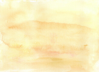 Abstract background. Watercolor blur. Various shades of yellow, ochre, orange and white. Pastel colors.