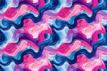 Abstract wavy pattern with a fluid, dynamic design in pink and blue hues