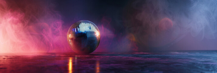 Disco ball on dark background