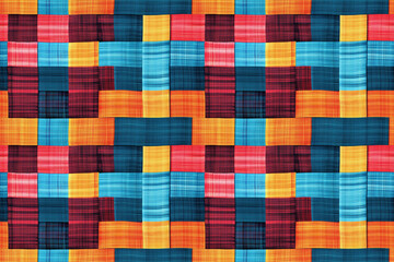 A colorful pattern of squares and rectangles