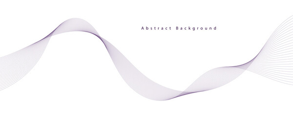 Purple background with flowing wave lines. Futuristic technology concept. Vector illustration
