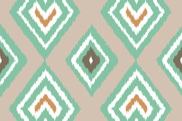 Ethnic ikat seamless pattern in tribal. Fabric American, Mexican style. Design for background, wallpaper, illustration, fabric, clothing, carpet, textile, batik, embroidery.