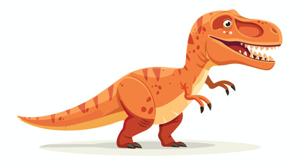 Cute Trex Dinosaur Cartoon Vector Illustration isolated