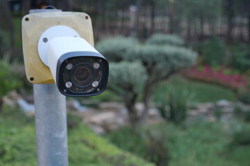 Urban security camera placements near vehicles captured in video footage