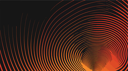 Dark Orange vector texture with circular arc. Abstrac