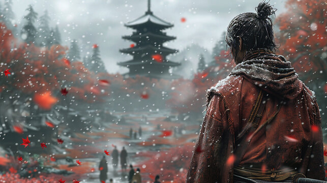 Gaming Wallpaper, Samurai, Ninja, Background, 