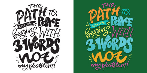 Funny hand drawn doodle lettering postcard quote. T-shirt design, clothes print, mug print. Lettering art.