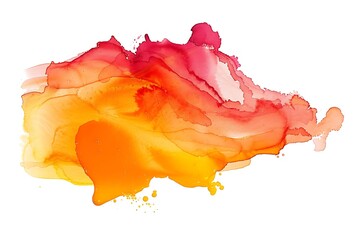 color watercolor blot isolated on white background