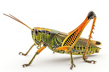Fototapeta premium Mystic portrait of Orange Lubber Grasshopper,