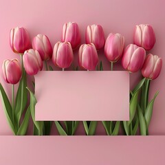 3D render happy mother day banner with copy space. Happy Mothers day Image