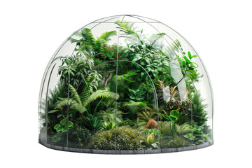 Glass Dome With Plants Inside