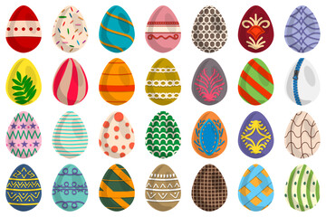 Illustration on theme celebration holiday Easter with hunt colorful bright eggs