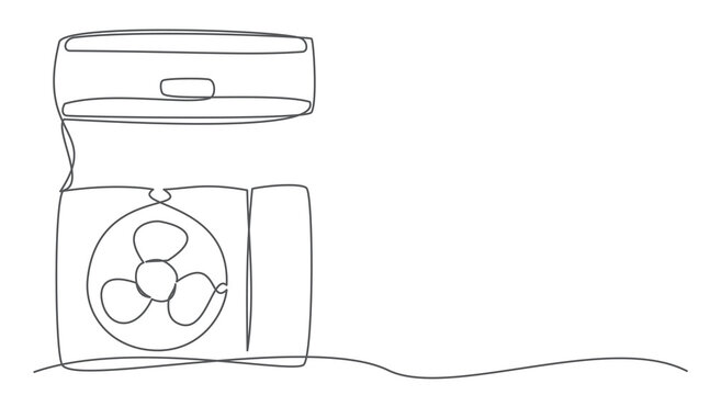 recommend clip art: Conditioner One line drawing isolated on white background