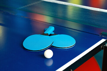 Ping Pong Table With Two Ping Pong Paddles