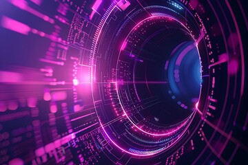 Fototapeta premium violet abstract digital futuristic vector illustration technology background 