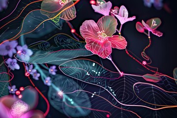Delicate floral patterns , abstract  , background - obrazy, fototapety, plakaty
