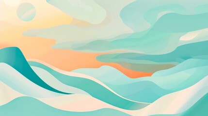 Design a serene background with soft gradients and minimal detail, abstract  , background