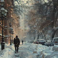 winter in the city, generative ai