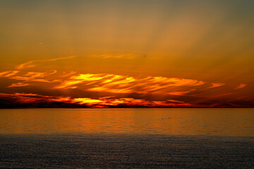 The View of Sunset of Lake Ontario - obrazy, fototapety, plakaty