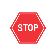 STOPのアイコン　標識　マーク　サイン　赤色