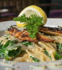 Bar food at upscale restaurant 