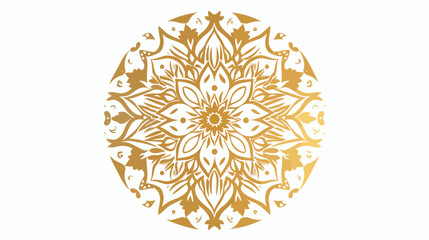 Design With Beautiful Floral Mandala. Illustration