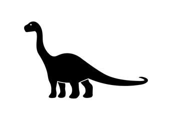 Sauropod dinosaur vector silhouette © Minh Do