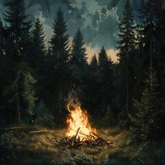 fire in forest