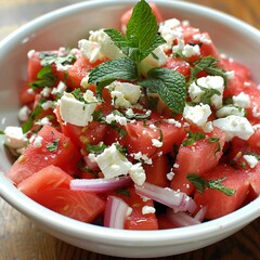 salad with feta cheese and tomatoes