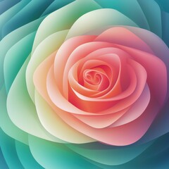 Abstract rose and green gradient background with blur effect, northern lights. Minimal gradient texture for banner design. Vector illustration