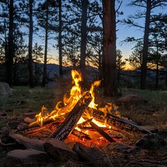 fire in the forest