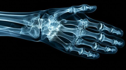 Naklejka premium Film extremity x-ray show human's hand