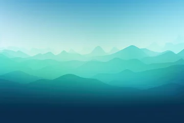 Tafelkleed Abstract sky blue and green gradient background with blur effect, northern lights. Minimal gradient texture for banner design. Vector illustration © GalleryGlider