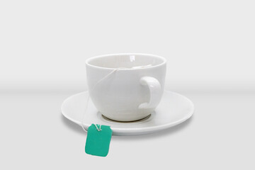 Tea Cup with Tea Bags Mockup