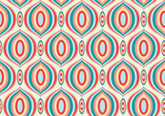illustration vector seamless geometric pattern in retro style