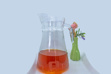 a clear glass beaker suitable for water, tea or coffe mockup 3D