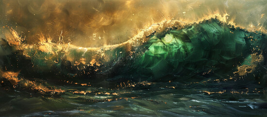  illustration of an abstract fractal background, texture of the surface of the water with a dynamic wave