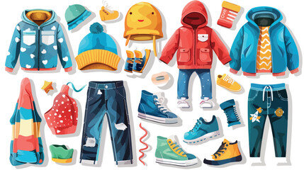 Autumn winter spring summer kids clothes set. Casual