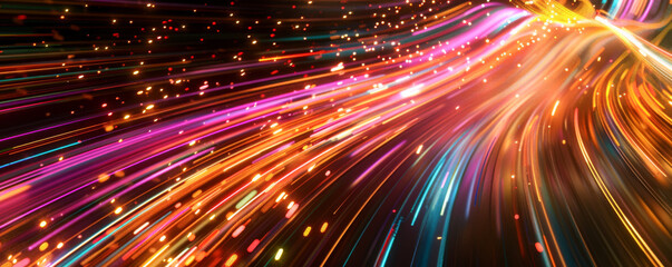 Obraz premium 3d rendering of abstract technology background with glowing particles. Network concept. 