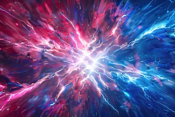 fractal burst background, Abstract Blast Excitement Explosion Lightning Bolt Patriotic Background